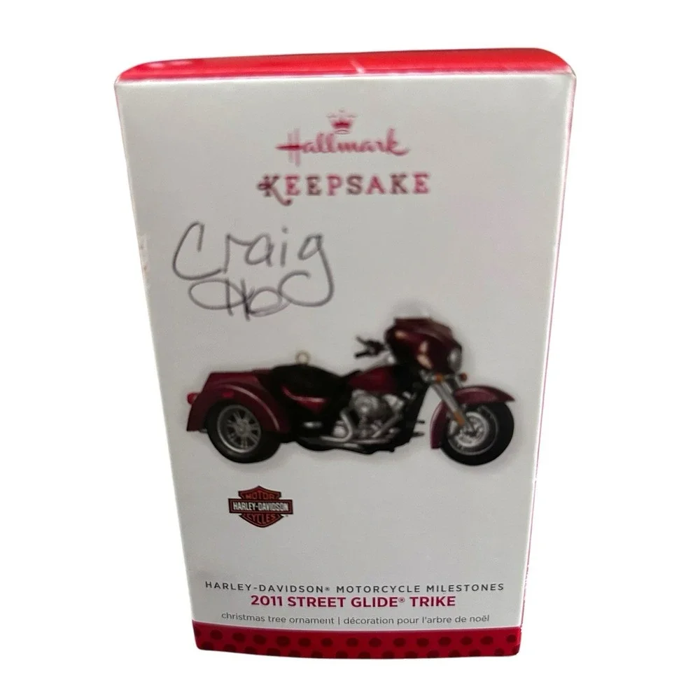 2013 Hallmark Keepsake Christmas Ornament 2011 Street Glide Trike Harley w/ Box